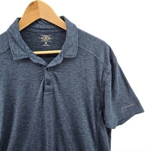 G.H. Bass & Co Men's Short Sleeve 3 Button Polo Shirt Blue Medium Golf  Work